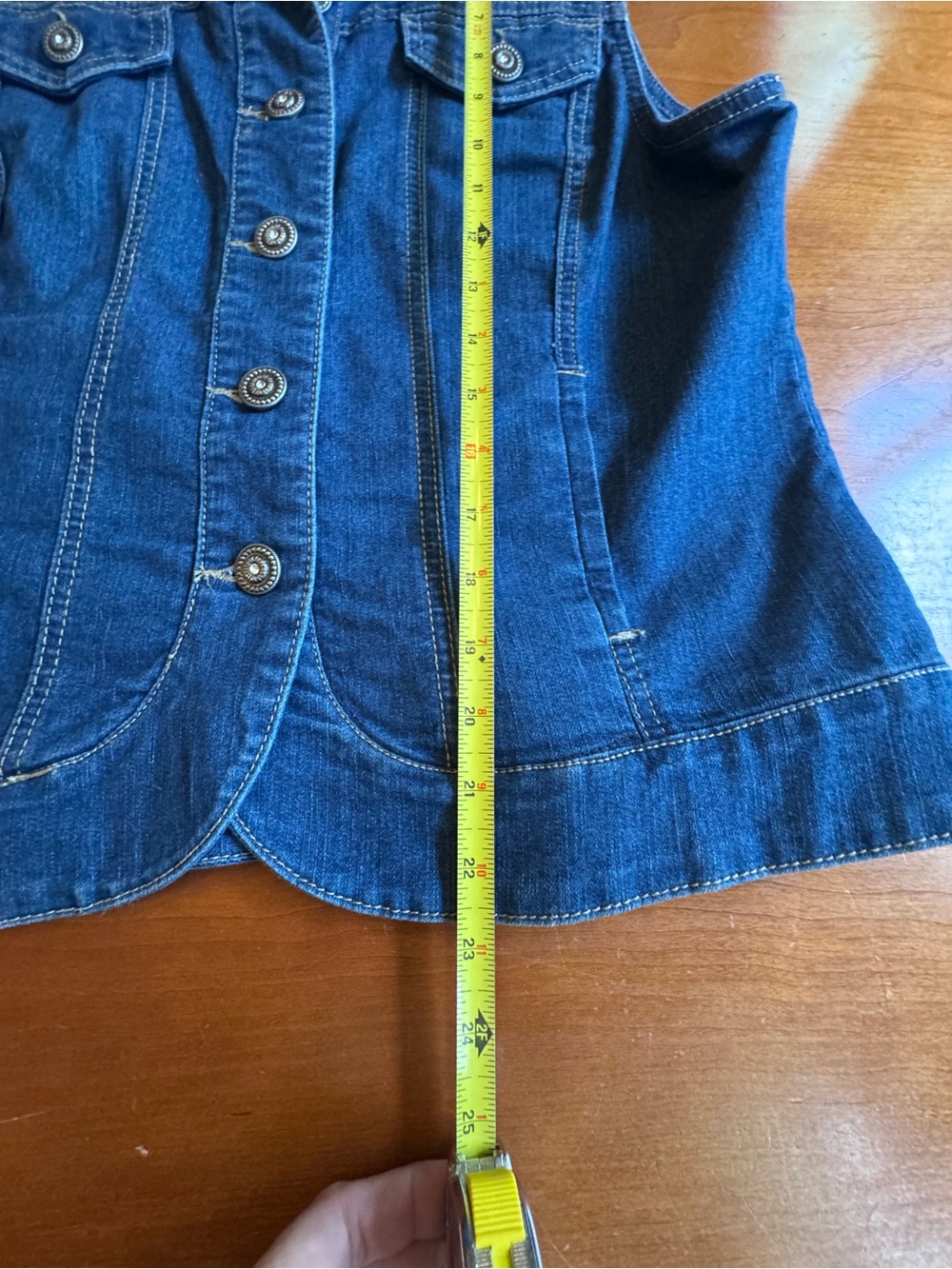 Baccini denim vest Size L - Picture 6 of 12